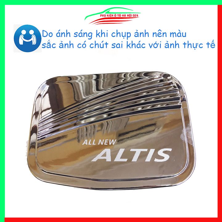 Ốp nắp xăng Altis 2016-2021 mạ crom bảo vệ chống trầy trang trí ô tô