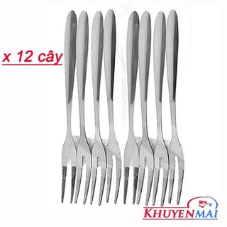 12 nĩa nhỏ xiên trái cây- muỗng