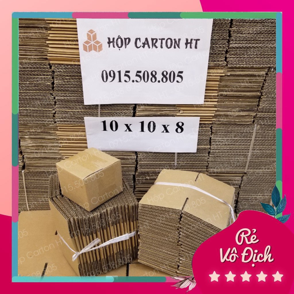 {dhtn} 10x10x8 Hộp carton đóng hàng