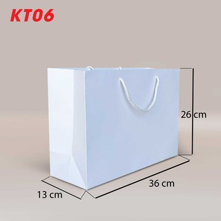 Combo 100 cái Túi giấy IT06 cứng màu trắng lớn