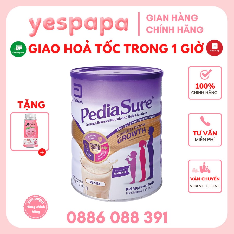 Sữa bột Pediasure úc 850g YESPAPA shop, Pediasure úc