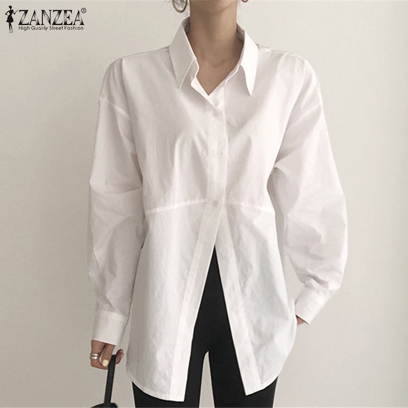 Áo sơ mi nữ Zanzea tay dài cổ bẻ thời trang thanh lịch