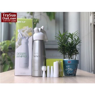Bình xịt kem tươi nhôm đầu nhựa 0,5l