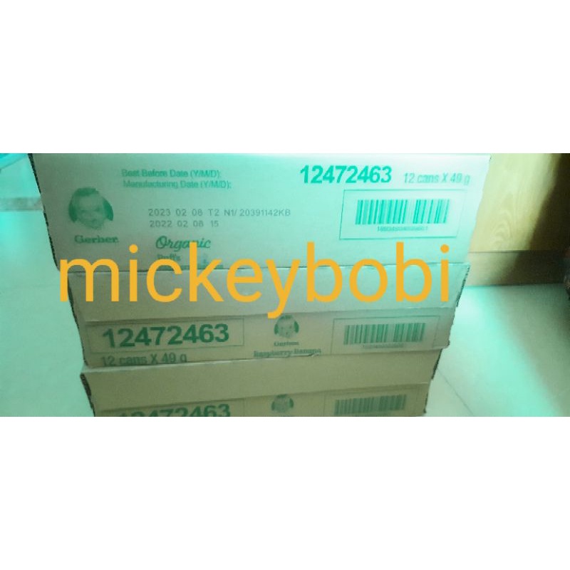 Bánh ăn dặm gerber organic vị chuối và mâm xôi/Cà chua và cà rốt 49g