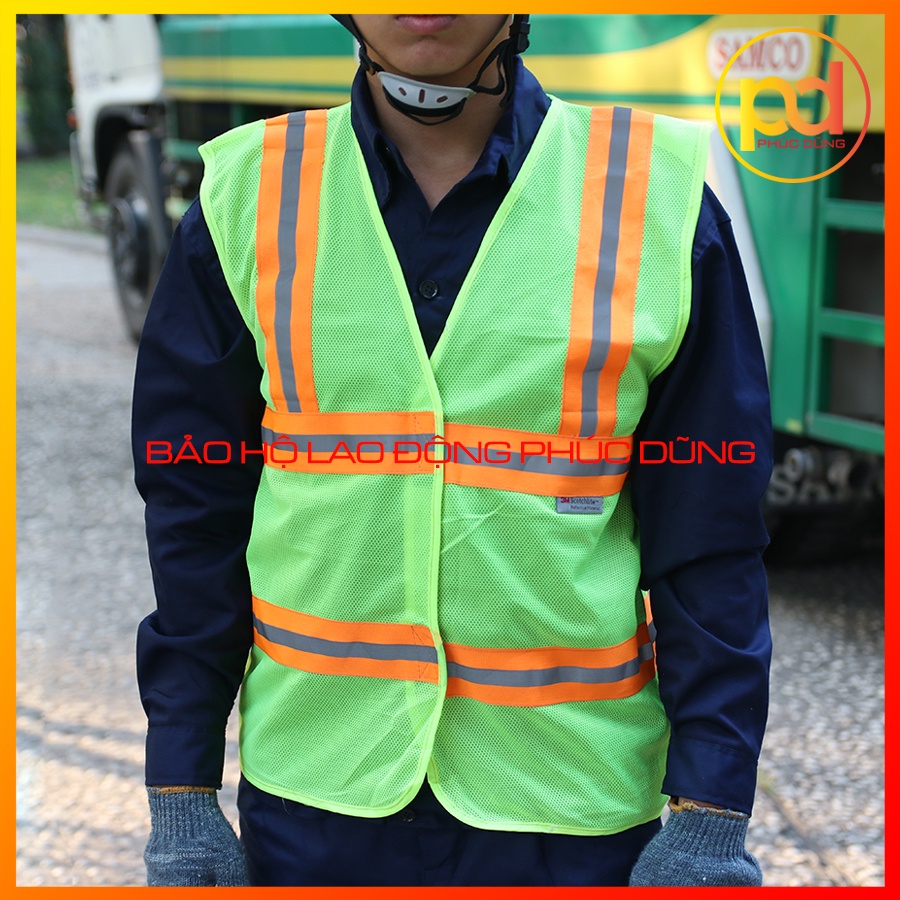 Áo gile lưới phản quang giá rẻ khoác ngoài, gile kỹ sư phát sáng cho môi trường làm việc ban đêm tiết kiệm thoát mát