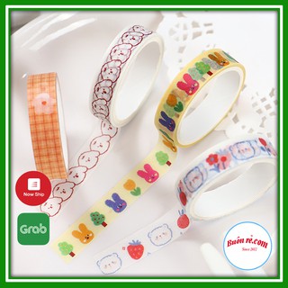 [Mã SKAMLTSM9 giảm 10% đơn 99K] Băng keo hoạt hình 2m nhiều màu sắc họa tiết cute 01070 Buôn Rẻ