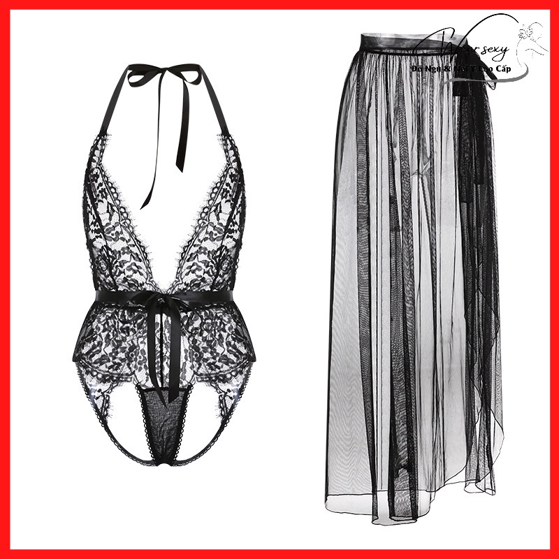 Váy Ngủ Ren Mỏng Sexy Gợi Cảm Dáng Dài MS1580 [CWEAR.SEXY_ĐỒ NGỦ &amp; NỘI Y CAO CẤP]