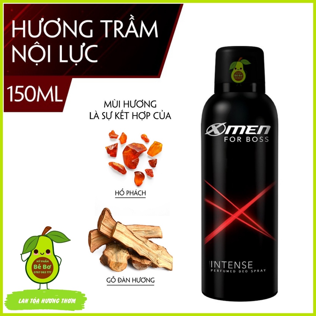 XỊT KHỬ MÙI XMEN FOR BOSS 150ML - Xịt ngăn mùi hương nước hoa kháng khuẩn ngăn mồ hôi thơm lâu