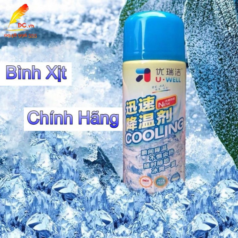 Bình Xịt Làm Lạnh Tức Thì ( Chính Hãng ) - Chai Xịt Bọt Làm Mát Hạ Nhiệt Độ Mọi Bề Mặt Siêu Tốc Dung Tích 260ml Mùi Thơm