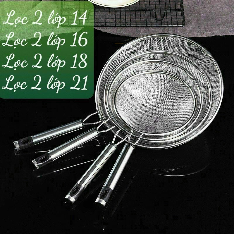 Dụng cụ lọc cua inox 2 lớp, dụng cụ lọc inox 2 lớp