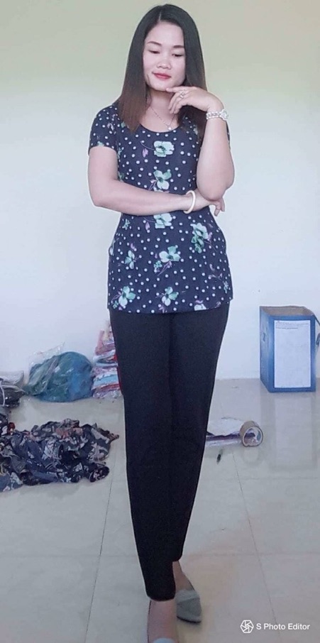 Cách tân sẻ tà quần ôm size nhỏ(40-52kg)