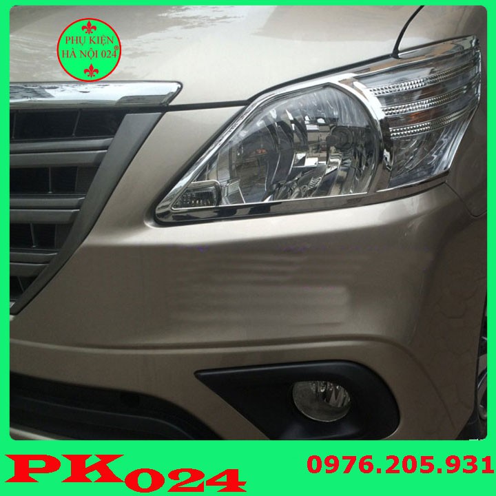 [Innova 2012-2015] Ốp Viền Đèn Pha, Hậu Mạ Crom Cho Xe - Innova 2012-2015