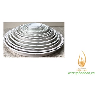 Đĩa lót chậu tròn khía Phi 35cm - #058D#