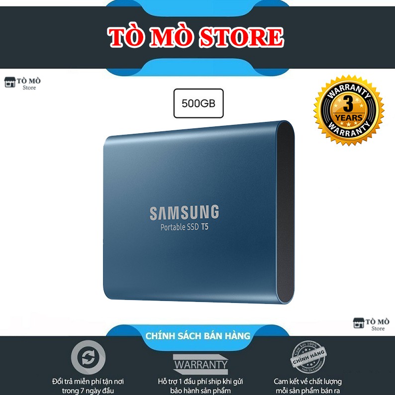 Ổ cứng SSD Di động Samsung T5 500GB giao tiếp USB 3.1 - Bảo Hành 3 Năm