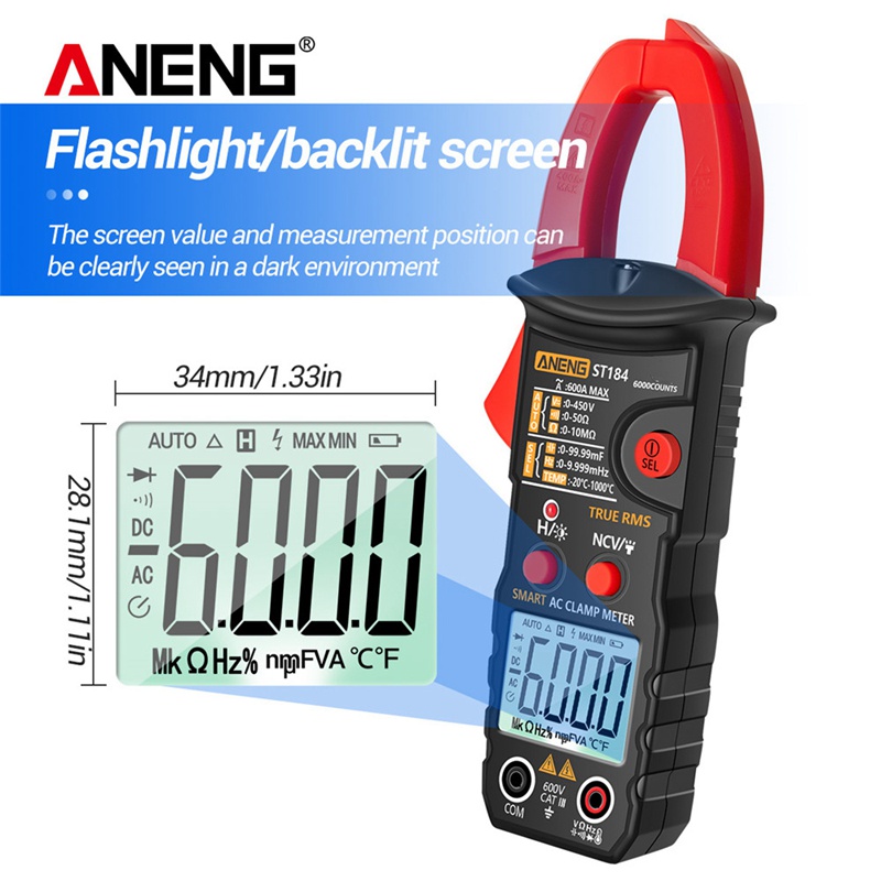 Đồng Hồ Vạn Năng Kỹ Thuật Số Aneng St184 Rms 6000 Counts Chuyên Dụng