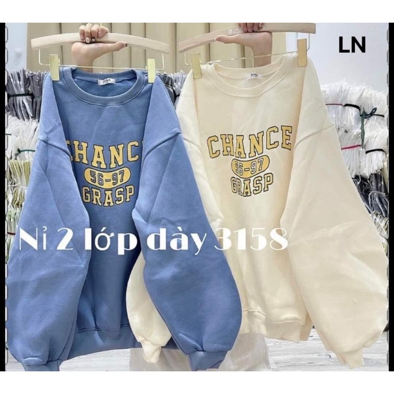 Áo Swt CHANCE chữ vàng TH6