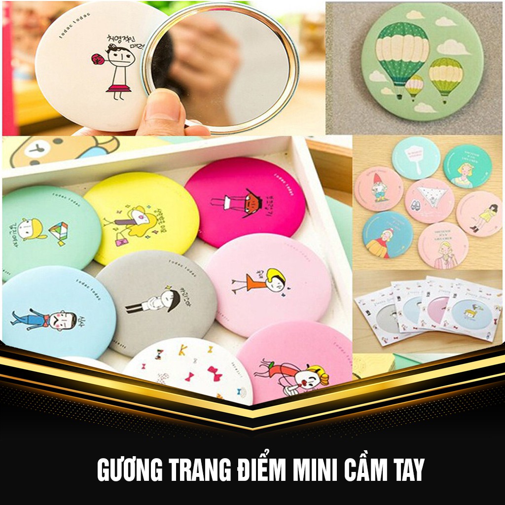 Gương Trang Điểm Mini Cầm Tay Hàn Quốc siêu cute siêu hót