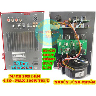 MẠCH SIÊU TRẦM 4 SÒ NGUỒN XUYẾN ĐỒNG KÉO SUB 30 40 kích thước 22x33