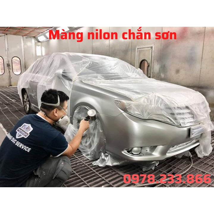 [Xả Kho] Màng bọc nilon che chắn sơn phủ ô tô, sơn nội thất, sơn tường, rộng 30cm dài 20m (kéo rộng tối đa đến 30cm)