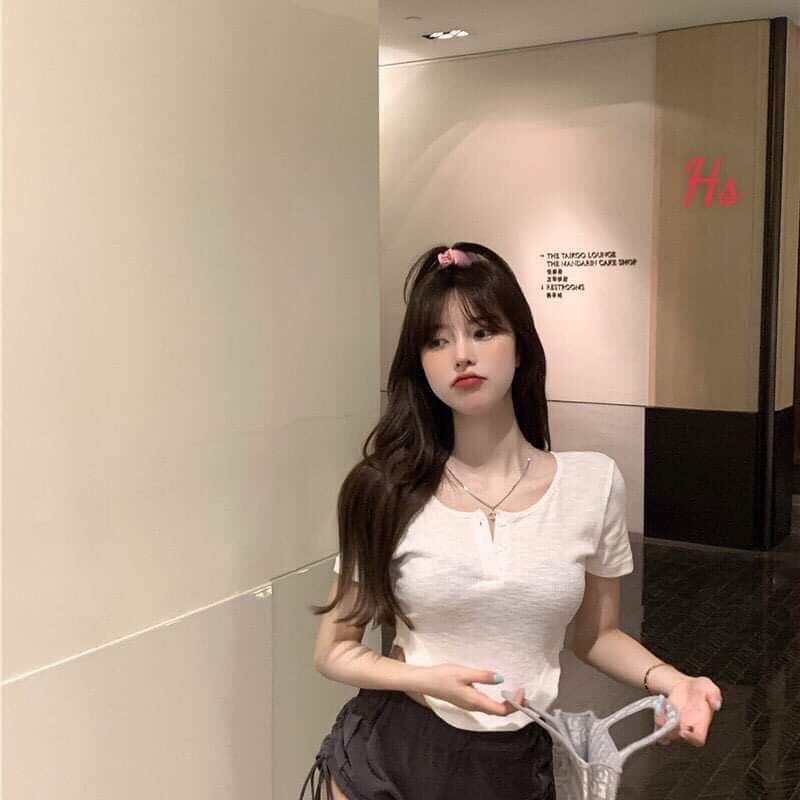 Áo cộc tay cài cúc đuôi tôm HS6