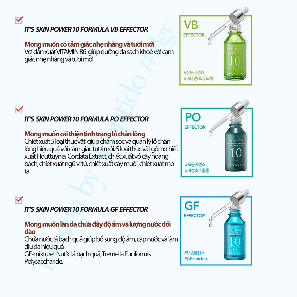 Tinh chất dưỡng da It’s Skin cấp ẩm, phục hồi, ngừa lão hóa da 30ml NPP Shoptido