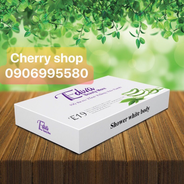 Bộ kem tắm trắng trà xanh ediva E19 đủ giấy