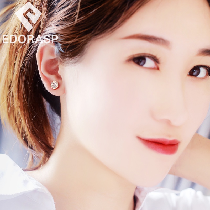 [FreeShip] Bông tai nữ titan đá La Mã thời trang E4-304 - CAM KẾT KHÔNG BAY MÀU