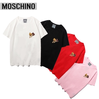 Áo Thun Tay Ngắn In Hình Gấu Moschino Trẻ Trung Cho Nam Nữ