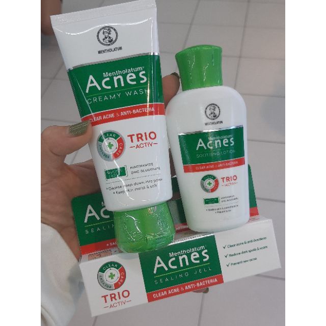 Bộ sản phẩm acnes làm sạch mụn Trio