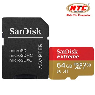 Thẻ nhớ microSDXC Sandisk Extreme 667X V30 64GB UHS-I U3 100MB s - KHÔNG BOX (Gold) thumbnail