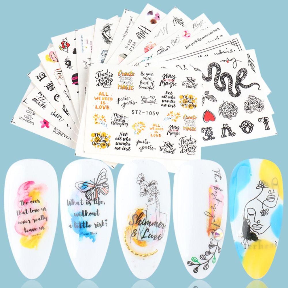 Miếng Dán Trang Trí Móng Tay Hình Rắn / Bướm