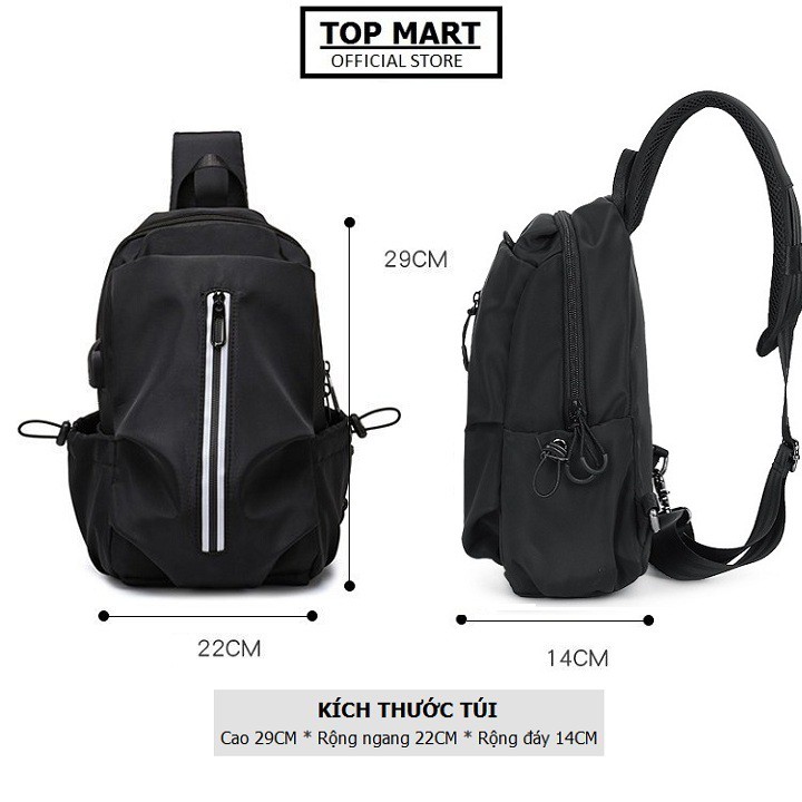 Túi Đeo Chéo Thời Trang Basic Chống Nước, Khóa Phản Quang TC08-D