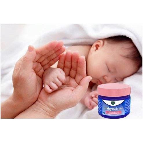 🚀🚀🚀Dầu Vicks Baby Balsam 50g - Úc [Mẫu mới]- Bôi ấm ngực chống ho , cảm , ngạt mũi cho bé