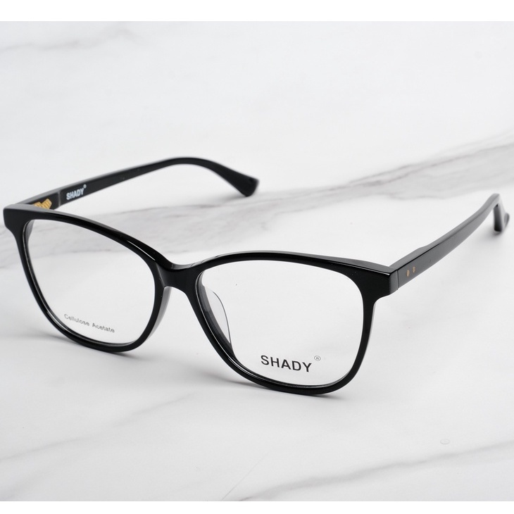 Gọng Kính Cận Nhựa Acetate Shady Unisex G1768 (Đen)