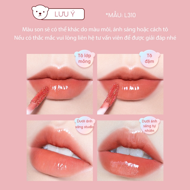 Set Son Bóng Pink Bear Mini 4 cây Glass Shine 6g | BigBuy360 - bigbuy360.vn