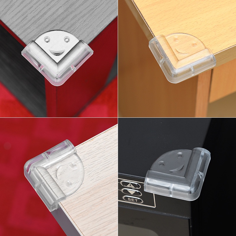 Set 4 Nút bịt góc bàn SILICON cao cấp - an toàn cho bé[ tặng kèm miếng dán 3M]