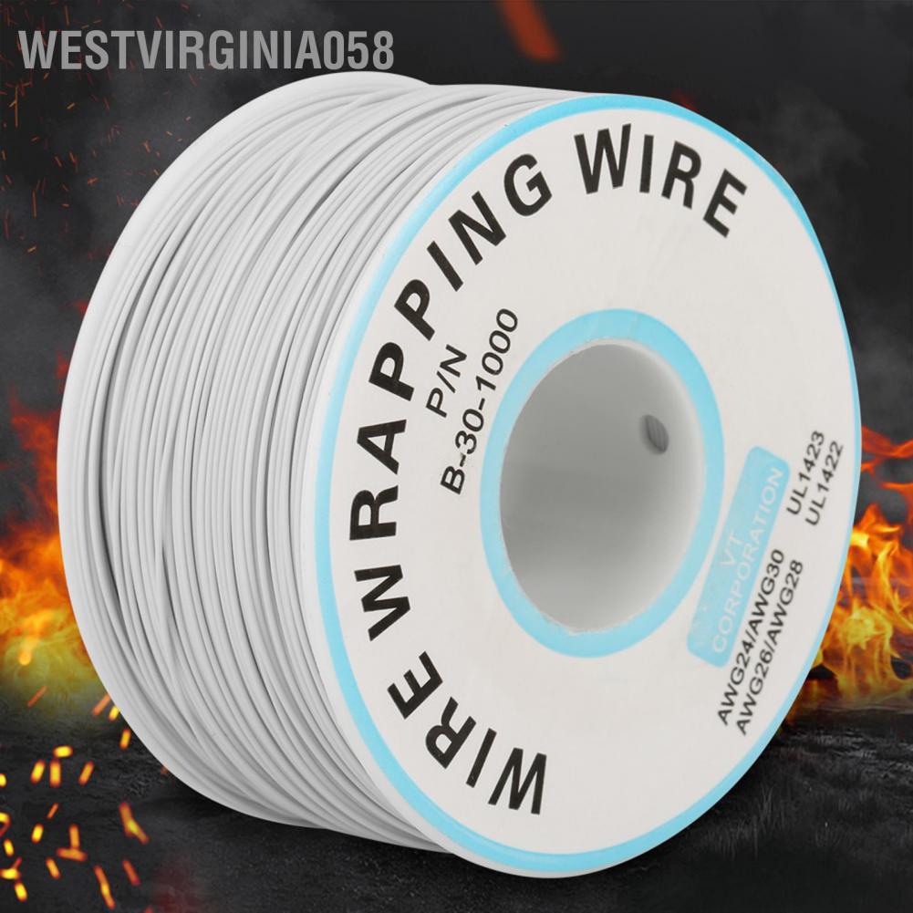 Có thể bán buôn 1Roll Wire-Wrapping Single Copper Wire Strand 30AWG Cable 0.25mm Core Diameter Westvirginia058 Hàng giao ngay