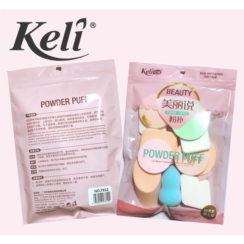 Set 13 Bông Mút Trang Điểm tiện dụng Keli