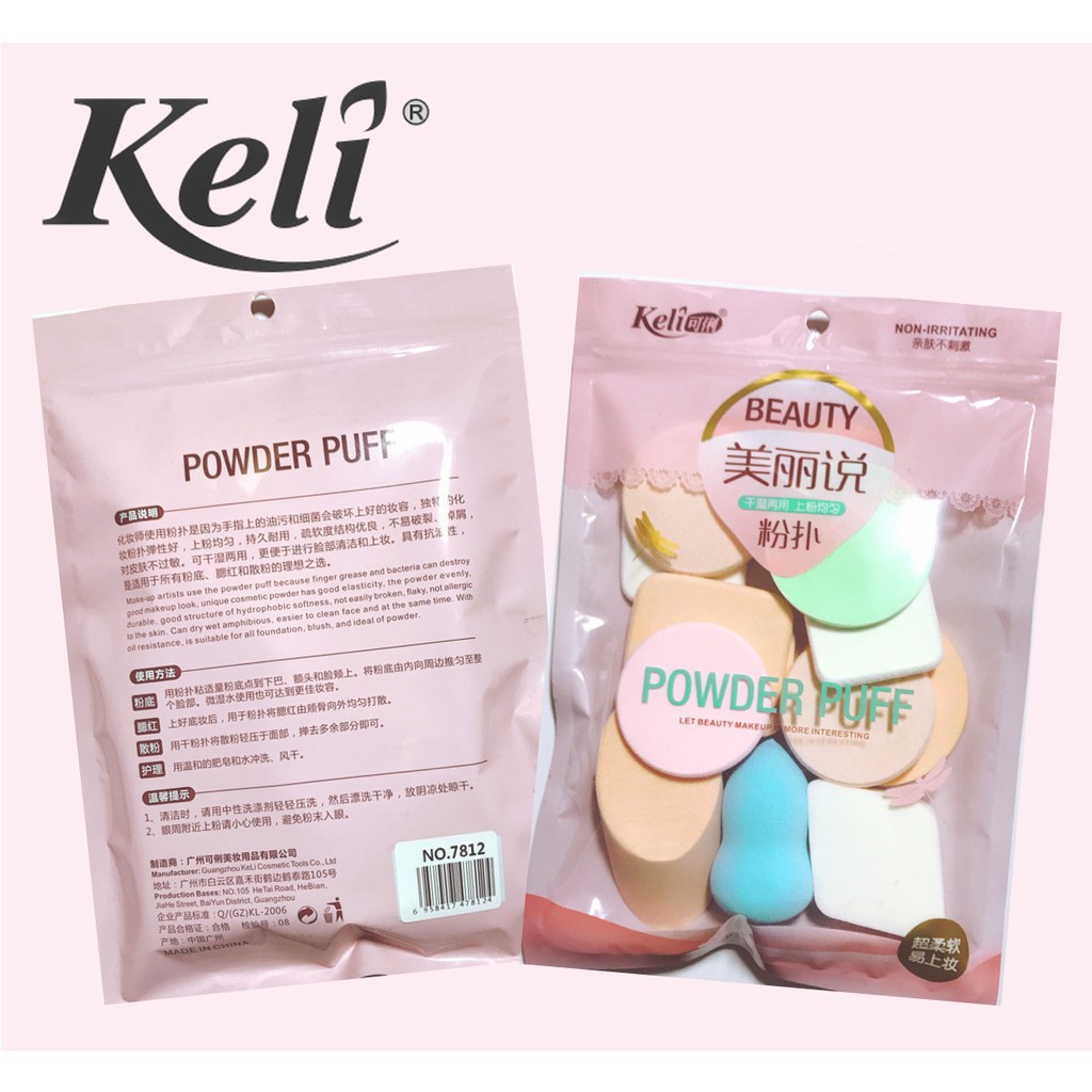 Set 13 Bông Mút Trang Điểm Keli Sponge Makeup