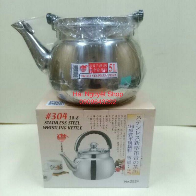 Ấm Đun Nước Inox 304 Cao Cấp ĐÀI LOAN - Có Còi Reo 2 lít, 3 lít, 4 lít, 5 lít, 7 lít