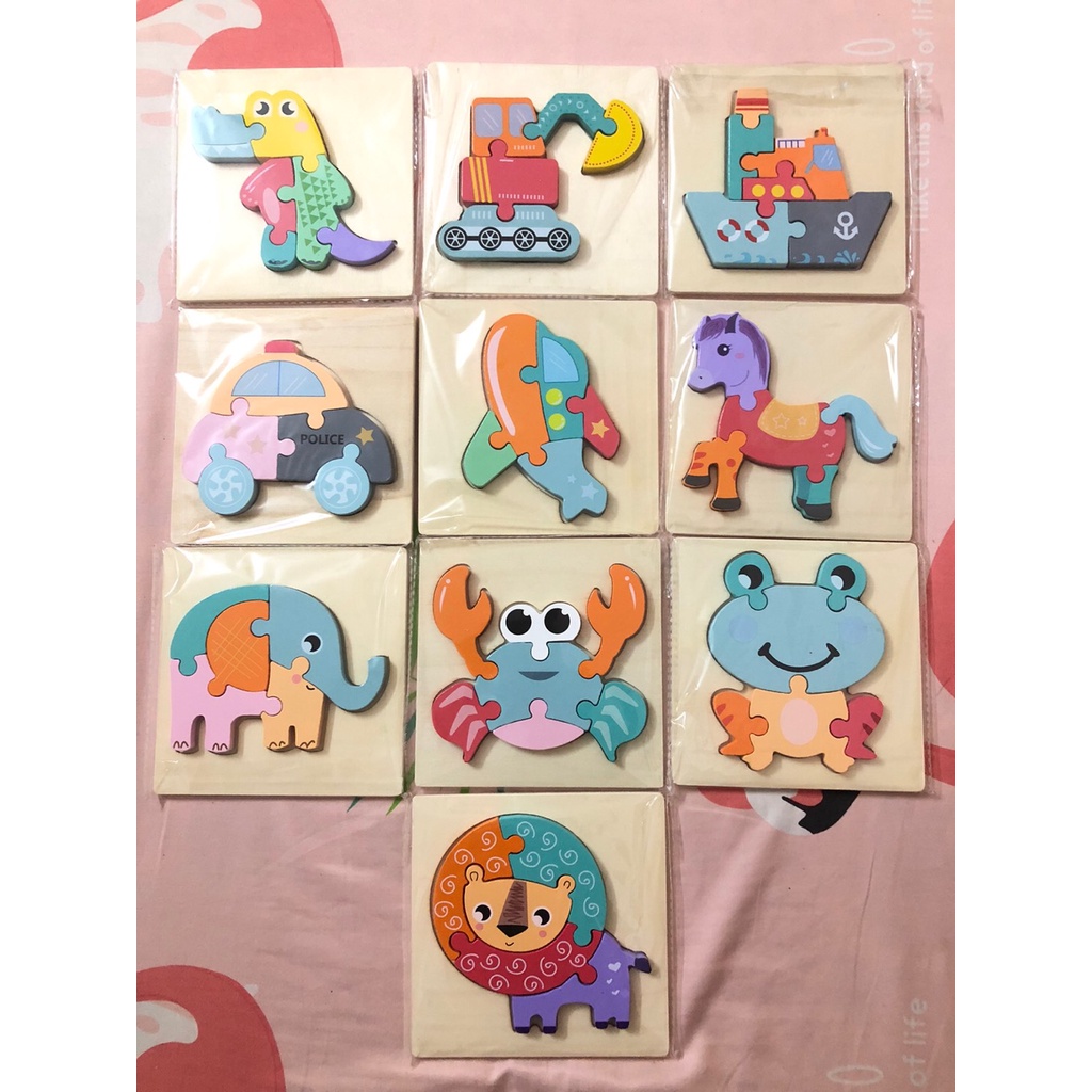 Tranh ghép gỗ nổi 3D cho bé vui chơi giải trí phát triển thông minh sáng tạo Đồ Chơi Giáo Dục BABY MAX