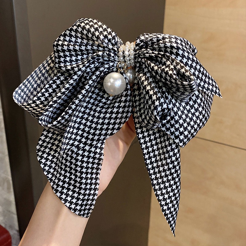 Kẹp Tóc Hình Nơ Lớn Phong Cách Hàn Quốc Cổ Điển Dành Cho Nữ