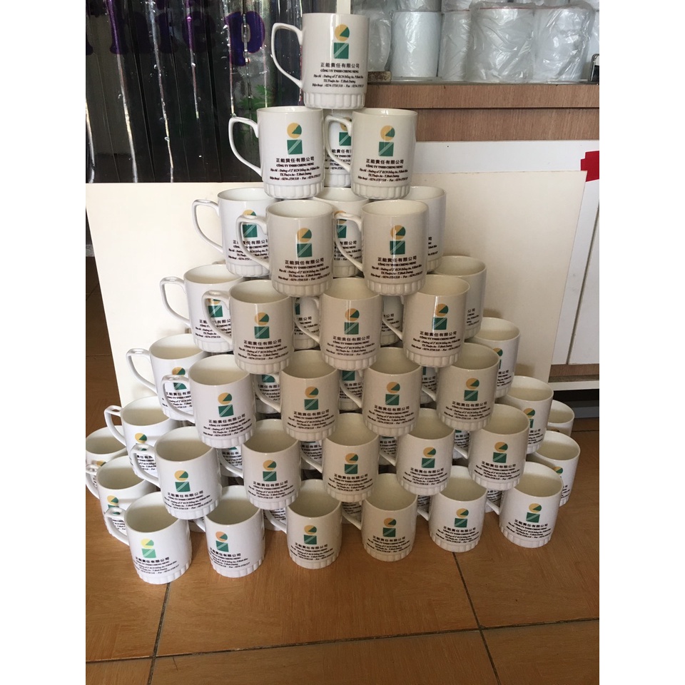 Ly sứ in hình THEO YÊU CẦU - in hình cá nhân , hình tập thể, in logo công ty, doanh nghiệp làm quà tặng