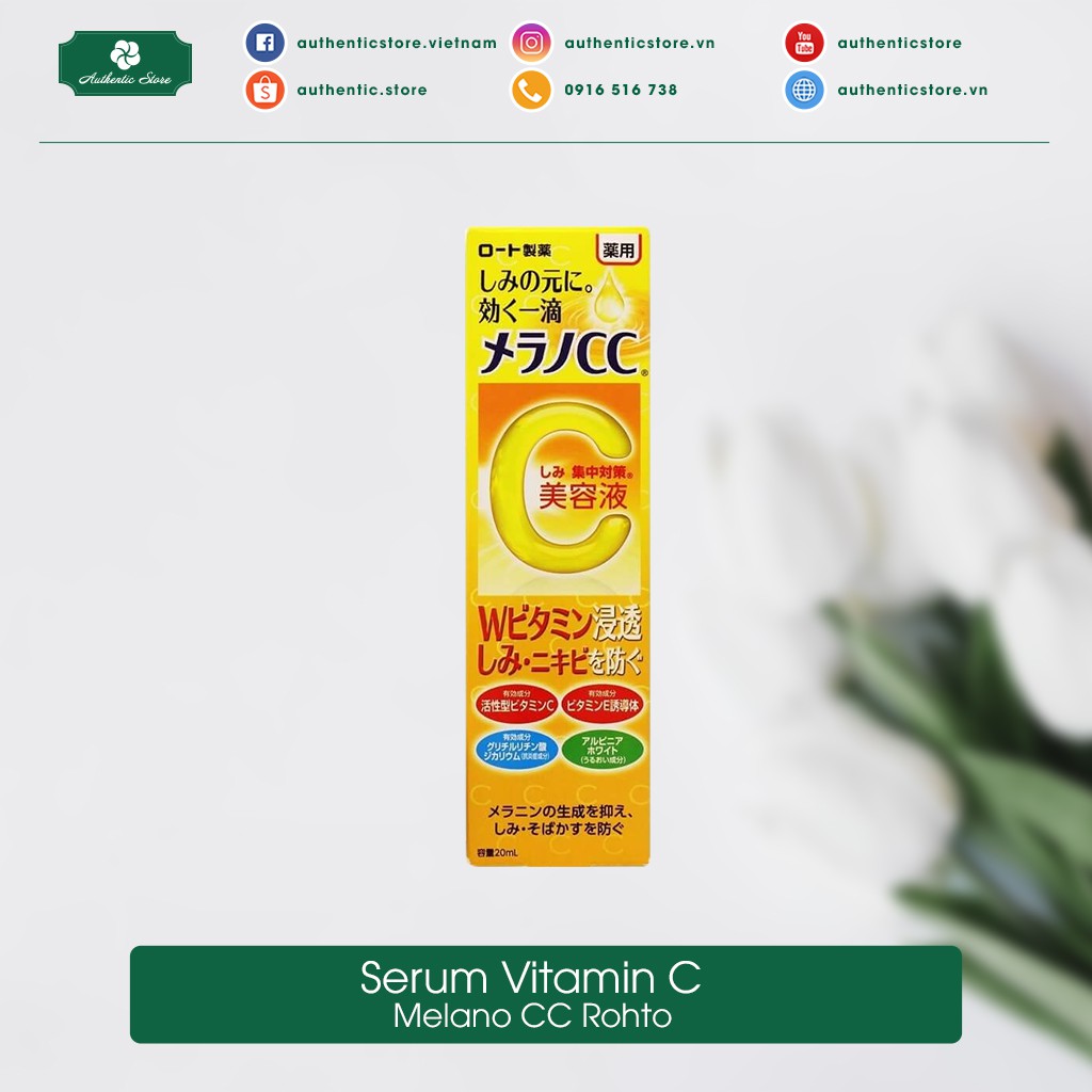 Serum giảm thâm nám Melano CC Vitamin C của Rohto Nhật Bản