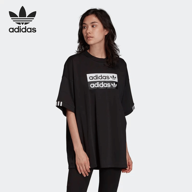 Áo Thun Thể Thao Adidas Tay Ngắn Dáng Rộng Vải Cotton Thoáng Khí Thời Trang Mùa Hè Cho Nam Và Nữ