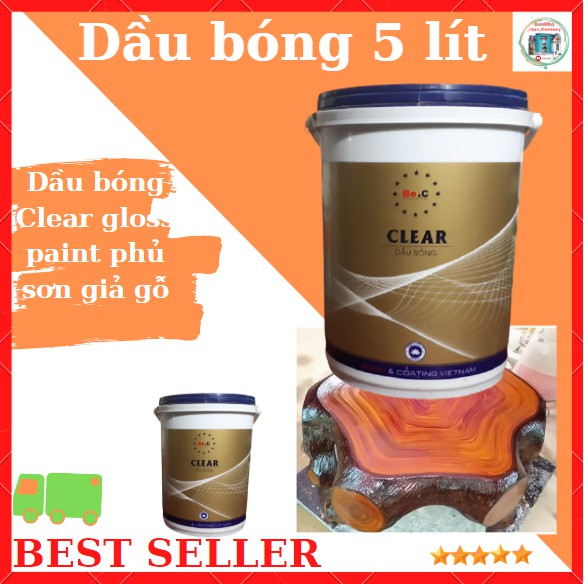 Sơn Dầu Bóng Clear Ngoài Phủ Lớp Bóng Giả Gỗ, Giả Đá, Sơn Phủ Bảo Vệ Tường Nhà Bóng Đẹp Dễ Lau Chùi Bóng Lánh Bền Đẹp