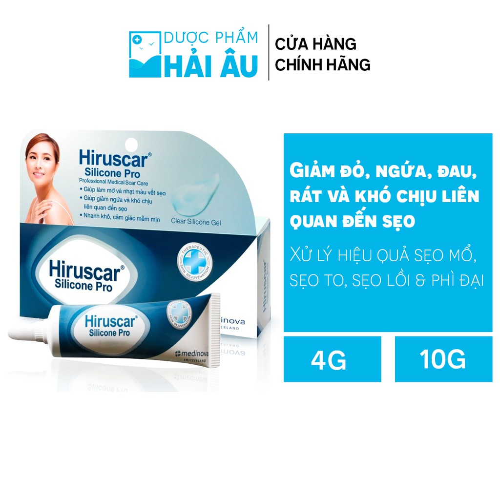 Gel mờ sẹo lồi sẹo phì đại sẹo mổ Hiruscar Silicon Pro Silicone Pro