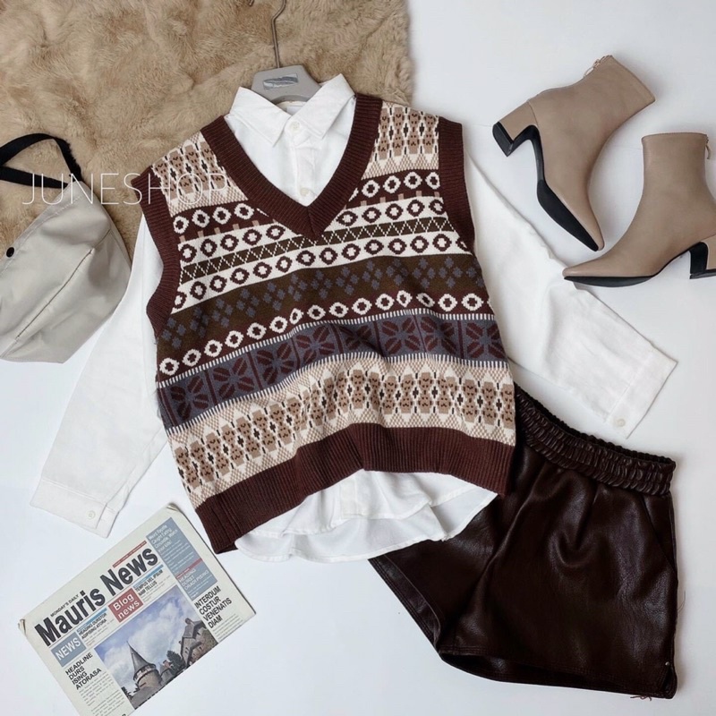 áo gile thổ cẩm cho nữ | BigBuy360 - bigbuy360.vn