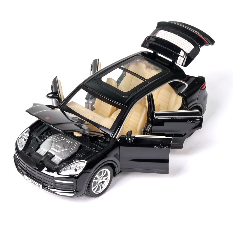 Mô hình siêu xe Porsche Cayenne Turbo tỷ lệ 1:32 khung hợp kim mở full cửa