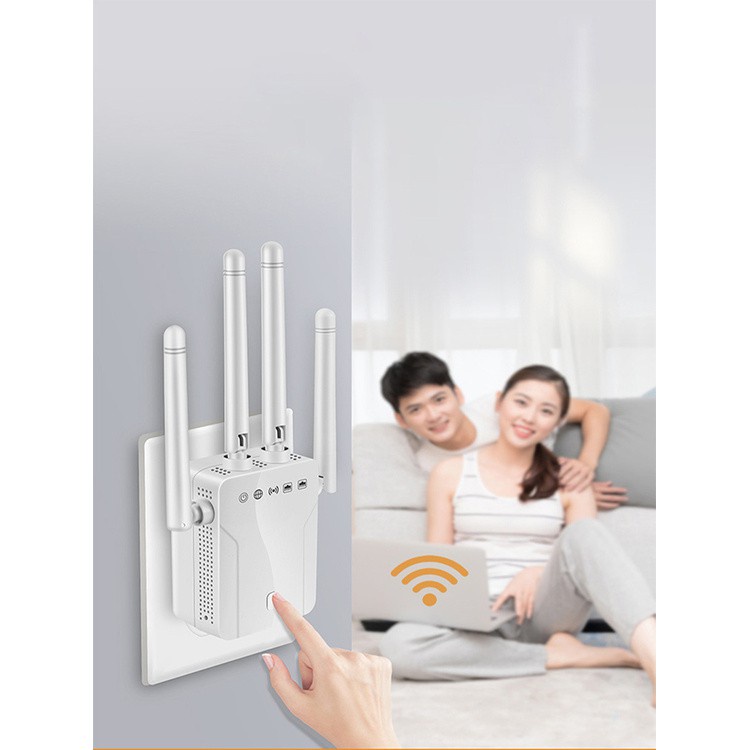 Bộ Khuếch Đại Tín Hiệu Wifi Không Dây 300m 4 Ăng Ten Phù Hợp Cho Gia Đình / Văn Phòng